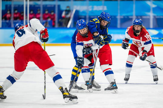 Dominika Laskova of Czech Republic and Linnea Hedin of
