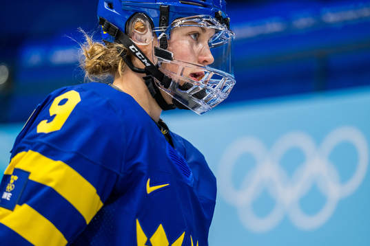 Jessica Adolfsson of Sweden looks dejected