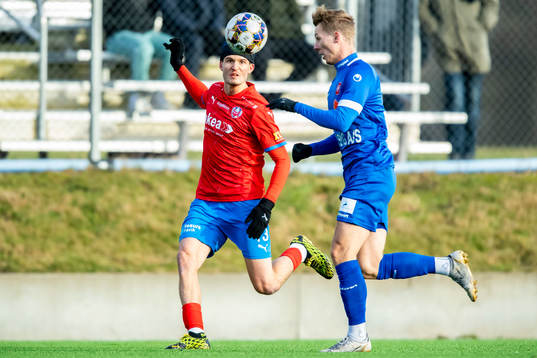 Helsingborgs Wilhelm Loeper och Hvidovres Nicolai Clausen