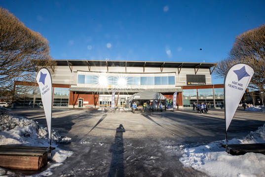 Tegera Arena innan ishockeymatchen i SHL mellan Leksand och