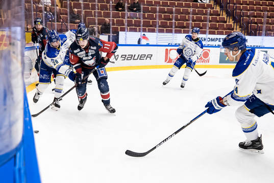 Leksands Justin Kloos och Linköpings Henrik Törnqvist