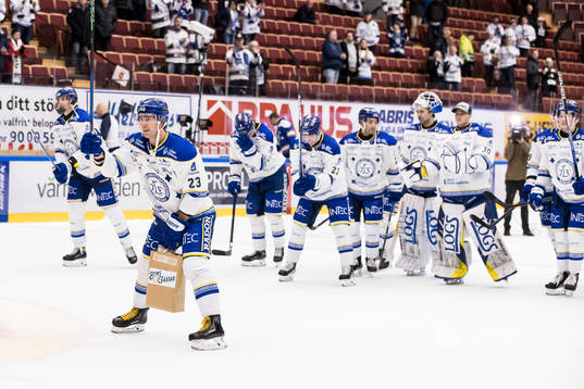 Leksands spelarna jublar