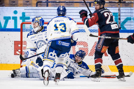 Leksands målvakt Kasimir Kaskisuo och Leksands Patrik