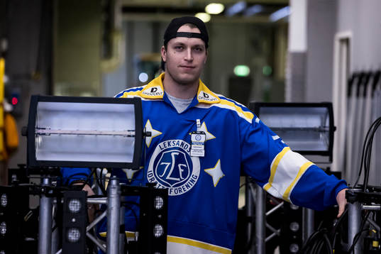 Leksands Anders Karlsson innan ishockeymatchen i SHL mellan