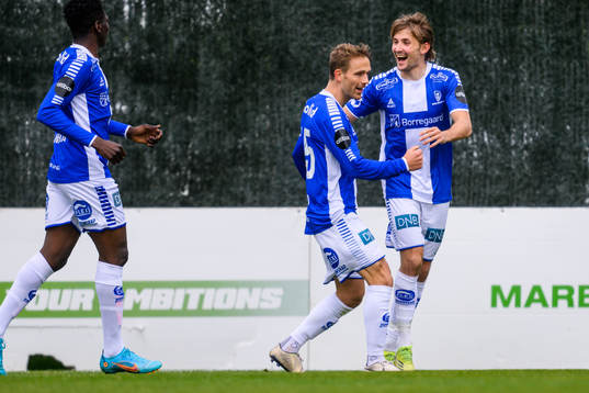 Mikkel Maigaard of Sarpsborg 08 celebrates