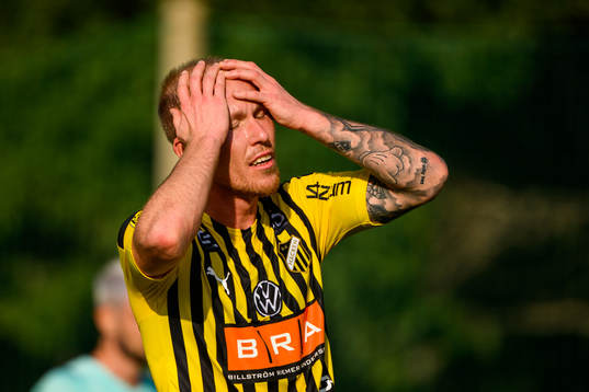 Mikkel Rygaard of Häcken looks dejected