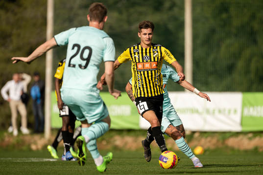 Leo Bengtsson of Häckenduring the Friendly match between