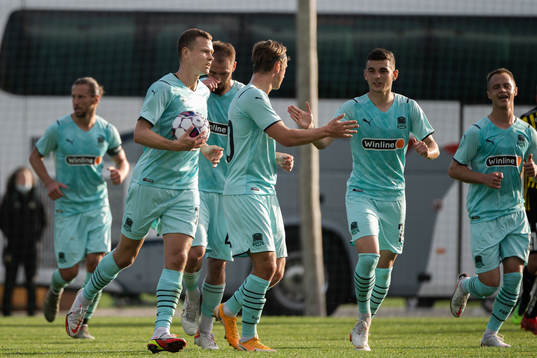 Viktor Claesson of Krasnodar celebrates the 1-1 goal by