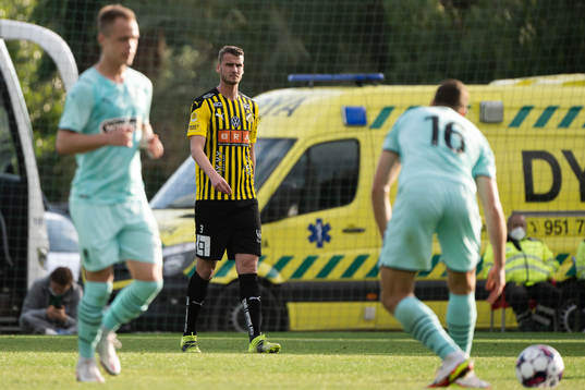 Johan Hammar of Häcken looks dejected