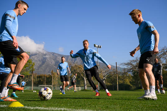 Malmö FFs Ola Toivonen, Sören Rieks, Anders Christiansen