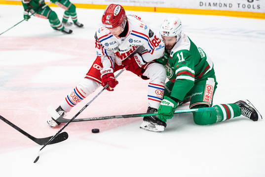 Timrås Filip Westerlund och Rögles Mattias Sjögren