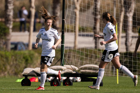Synne Skinnes Hansen of Rosenborg celebrates the 0-1 goal