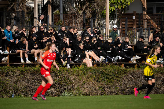 Players of Kristianstads DFF in the stands
