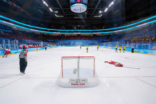 Josephine Asperup of Denmark looks dejected as Ebba