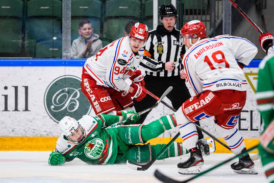 Rögles Marco Kasper och Timrås Sebastian Hartmann