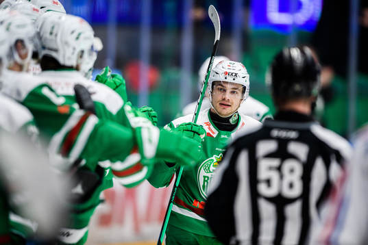 Rögles Leon Bristedt jublar