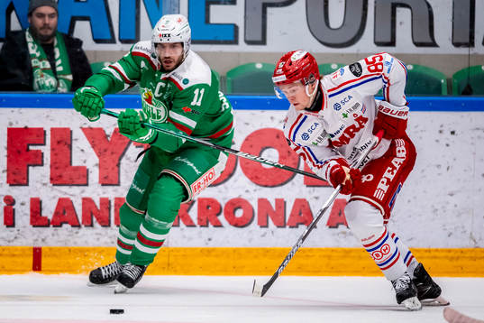Rögles Mattias Sjögren och Timrås Filip Westerlund