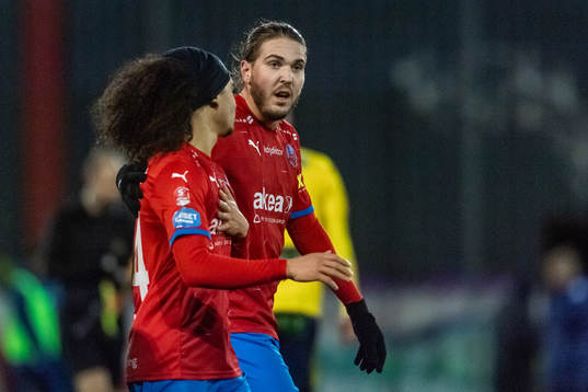 Helsingborgs Adam Kaied och Charlie Weberg