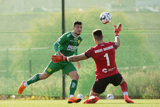 Astrit Selmani of Hammarby scores the 2-0 goal behind