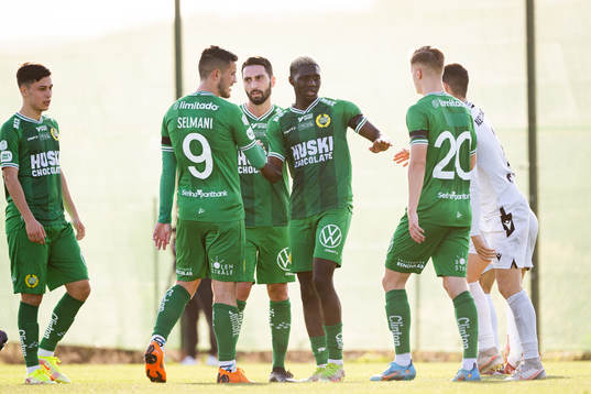 Gory Diocounda Hammarbys celebrates the 4-0 goal