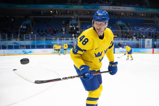 Carl Klingberg of Sweden at warm up