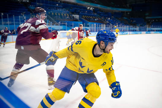 Kristaps Zile of Latvia and Marcus Krüger of Sweden in an