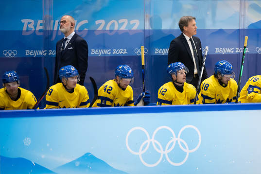 Assistant coach Markus Åkerblom and head coach Johan