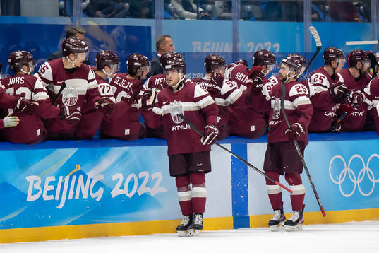 Renars Krastenbergs of Latvia celebrates