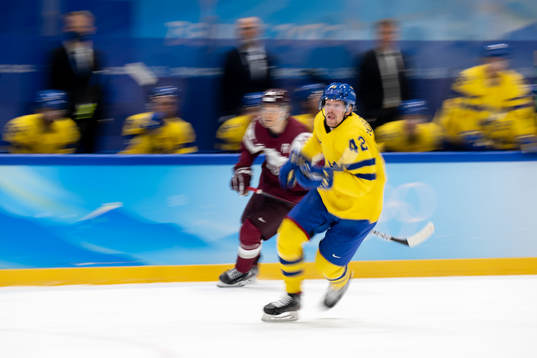 Joakim Nordström of Sweden in an ice hockey preliminary