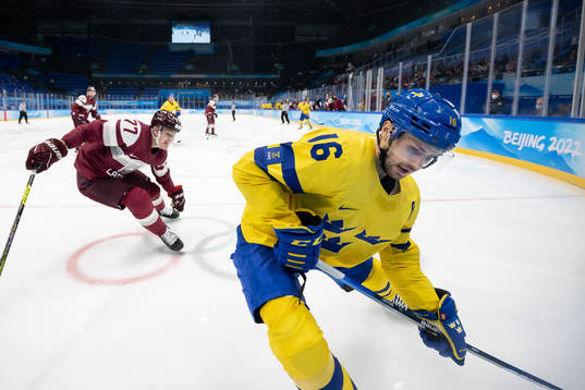 Kristaps Zile of Latvia and Marcus Krüger of Sweden in an