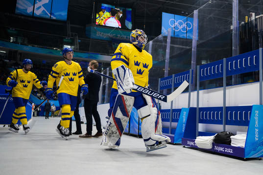 Oscar Fantenberg, Carl Klingberg and goaltender Lars