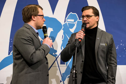 Richard Brasar intervju innan ishockeymatchen i SHL mellan