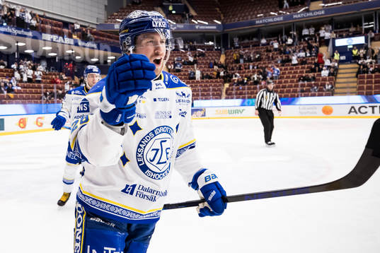 Leksands Justin Kloos jubel