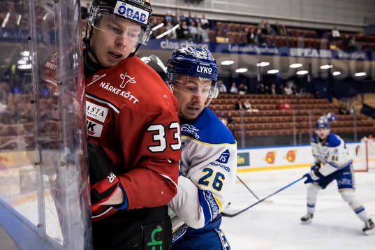 Örebros Christopher Mastomäki och Leksands Patrik Norén