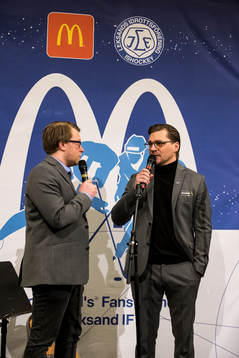 Richard Brasar intervju innan ishockeymatchen i SHL mellan