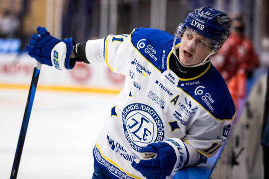 Leksands Martin Karlsson på uppvärmningen innan