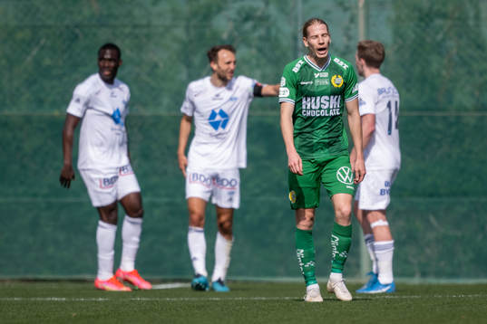 Gustav Ludwigson of Hammarby looks dejected