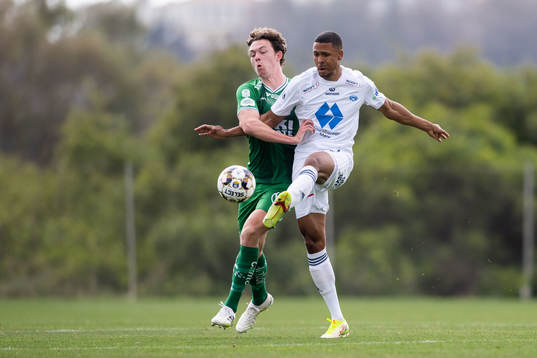 Kalle Björklund of Hammarby and Mathis Bolly of Molde