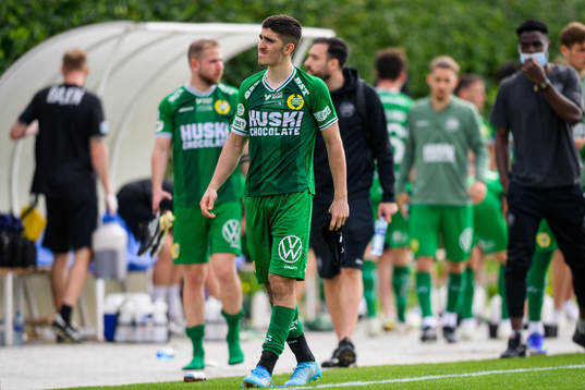 Mayckel Lahdo of Hammarby looks dejected