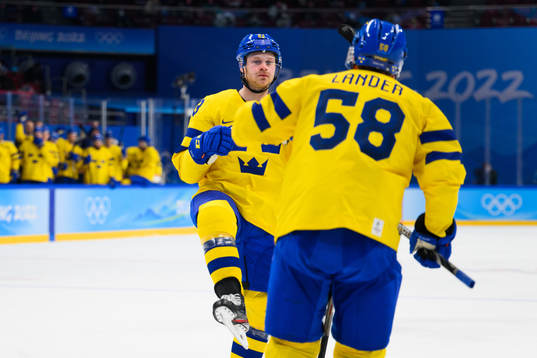 Lucas Wallmark of Sweden celebrates