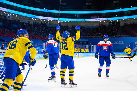 Max Friberg of Sweden celebrates