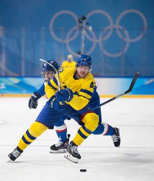 Joakim Nordström of Sweden in an ice hockey preliminary