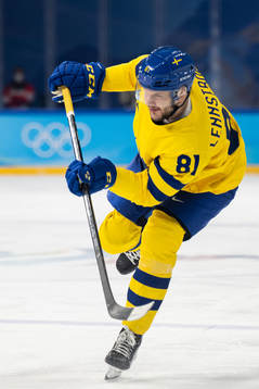 Theodor Lennström of Sweden in an ice hockey preliminary