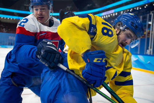 Milos Kelemen of Slovakia and Dennis Everberg of Sweden in