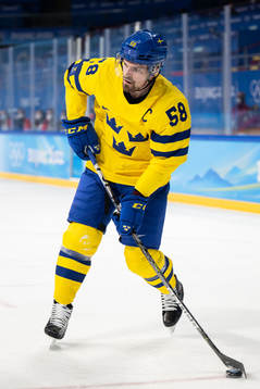 Anton Lander of Sweden in an ice hockey preliminary round