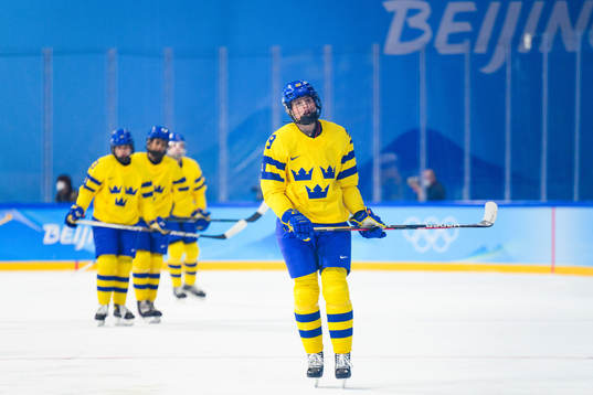 Olivia Carlsson of Sweden looks dejected