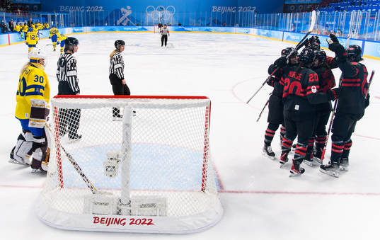 Players of Canada celebrating
