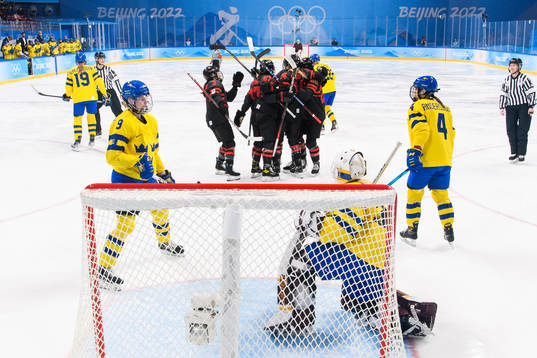 Players of Canada celebrating