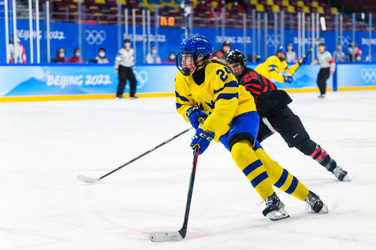 Felizia Wikner-Zienkiewicz of Sweden in an ice hockey