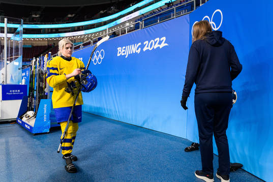 Emma Nordin of Sweden looks dejected